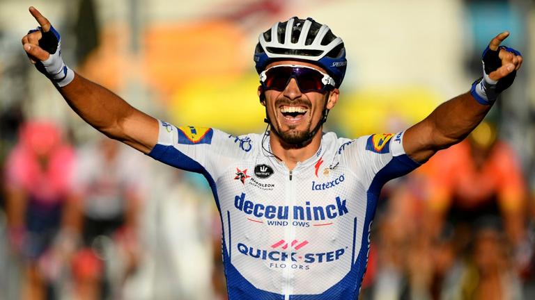 Deceuninck-Quick Step rider Julian Alaphilippe of France wins the stage 2 of the Tour de France from Nice Haut Pays to Nice. – REUTERSPIX