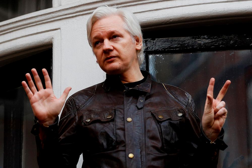File photo: WikiLeaks founder Julian Assange is seen on the balcony of the Ecuadorian Embassy in London, Britain, May 19, 2017. REUTERSpix