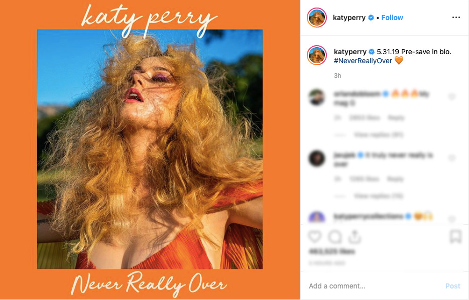 Katy Perry on Instagram 2019 © Katy Perry on Instagram