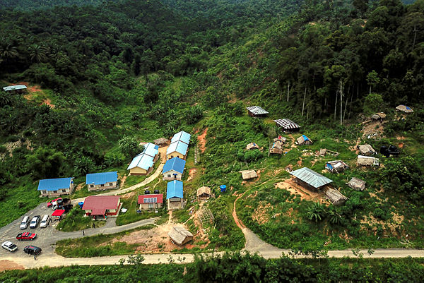 Filepix taken on June 11 shows the Orang Asli settlement in Kuala Koh, Gua Musang.