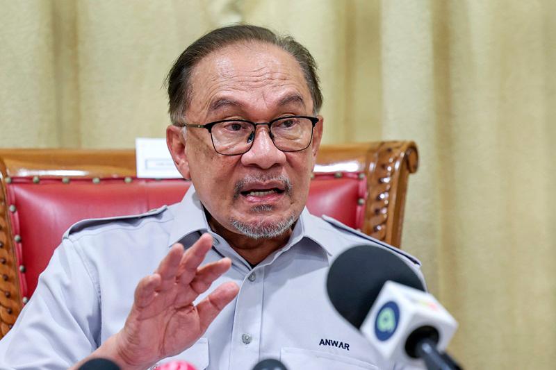Perdana Menteri, Datuk Seri Anwar Ibrahim. - fotoBERNAMA