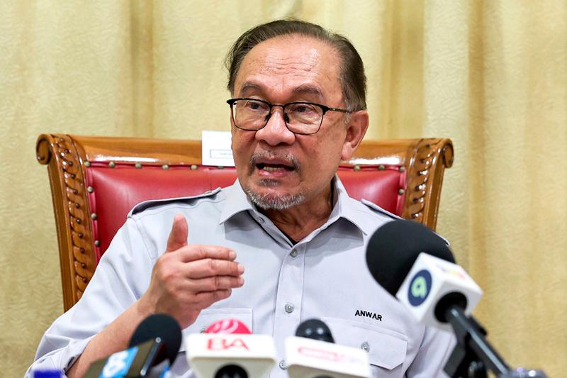 Perdana Menteri, Datuk Seri Anwar Ibrahim. - fotoBERNAMA