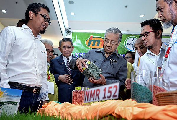 Prime Minister Tun Dr Mahathir Mohamad at the 2019 National Padi Convention at Alor Star today. — Bernama