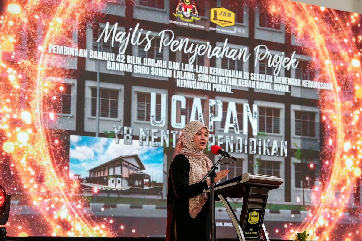 Education Minister Fadhlina Sidek - BERNAMAPIX