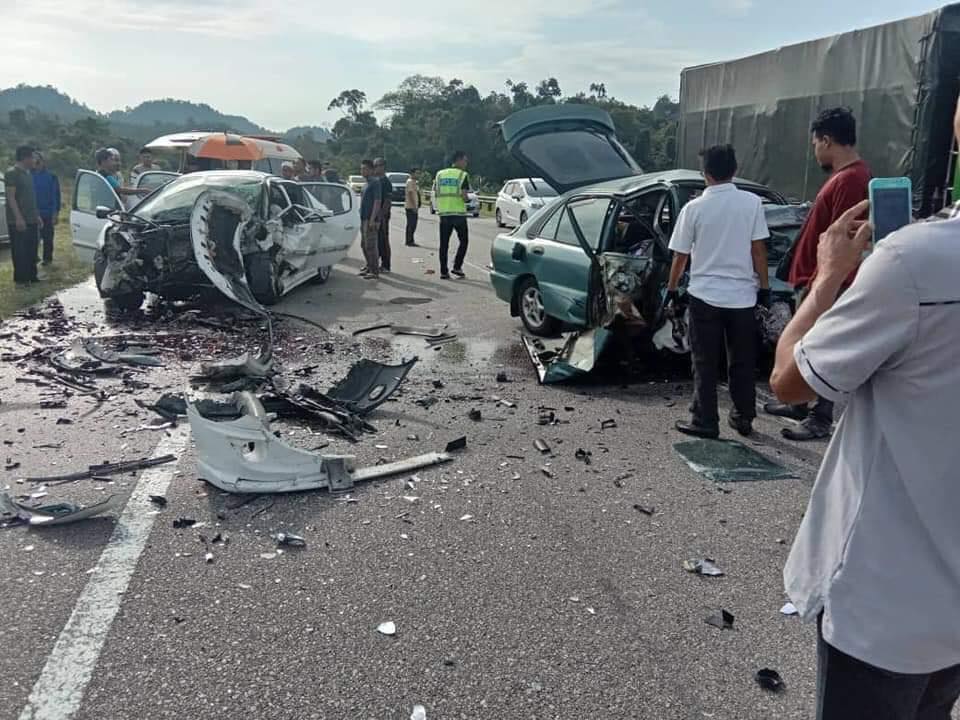 The scene of the accident, in Kampung Sungai Ikan, on May 25, 2019. — Bernama