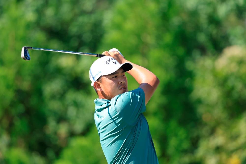 Kevin Yu of Chinese Taipei plays his shot from the tenth tee during the third round of the Sanderson Farms Championship 2024 at the Country Club of Jackson on Oct 05, 2024. – Getty Images/PGA Tour