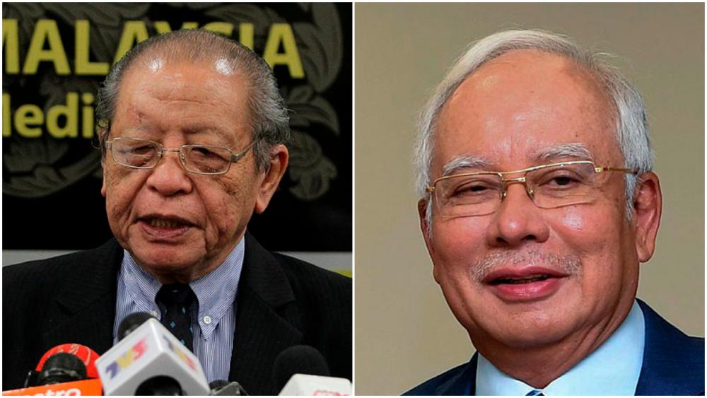 Kit Siang (L) and Najib.