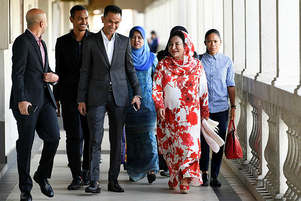 Former prime minister’s wife, Datin Seri Rosmah Mansor, was present on the re-mention of the case in which she is charged of bribery totaling RM1.5m in connection with the supply and installation of solar energy in 369 rural schools in Sarawak, two years ago. — Bernama