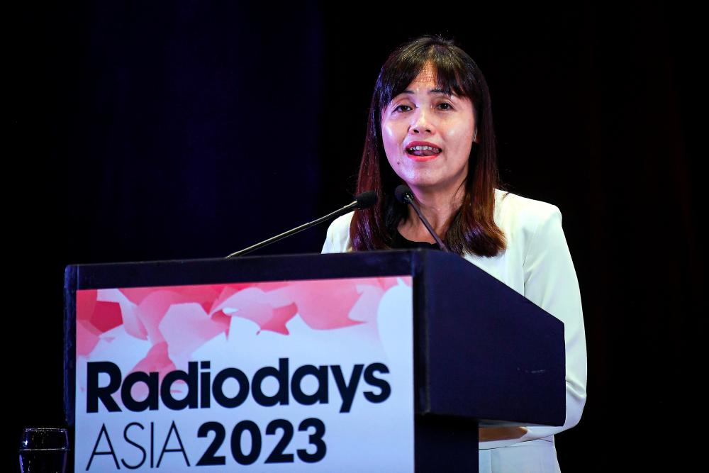 KUALA LUMPUR, Sept 5 -- Deputy Communications and Digital Minister Teo Nie Ching delivered a welcome address during the Opening session Radiodays Asia 2023 at Royal Chulan Kuala Lumpur today. BERNAMAPIX