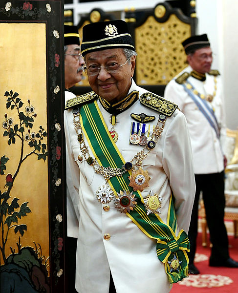 Prime Minister Tun Dr Mahathir Mohamad during the installation of Sultan Abdullah as the 16th Yang di-Pertuan Agong at Istana Negara today.