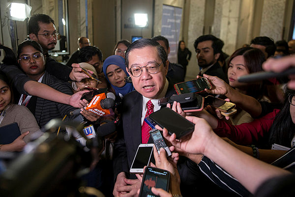Finance Minister Lim Guan Eng speaking at a press conference after Budget 2020 Forum today. — Bernama