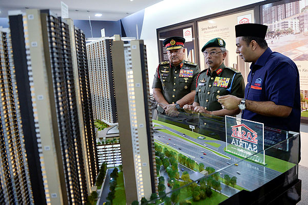 Agong visits proposed armed forces affordable housing site