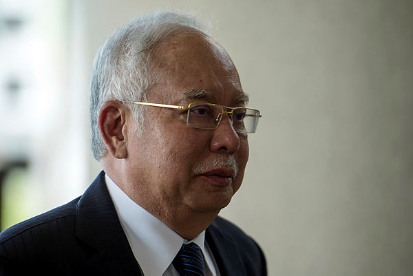Former prime minister Datuk Seri Najib Abdul Razak at the Kuala Lumpur Courts Complex on Wednesday. — Bernama