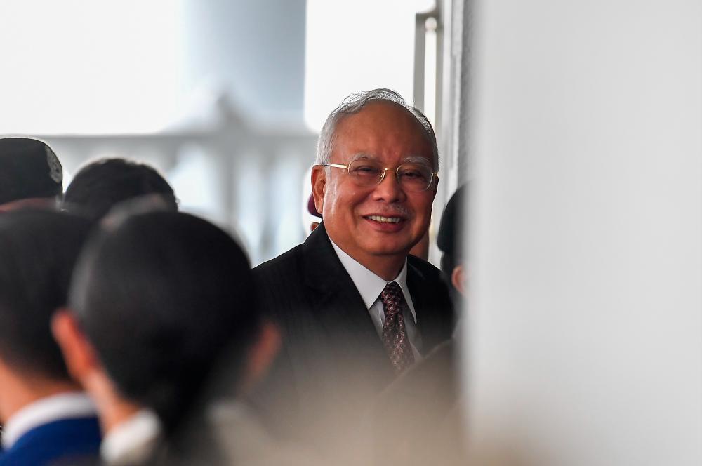 KUALA LUMPUR, 18 August -- Former Prime Minister Datuk Seri Najib Tun Razak was present at the Kuala Lumpur Court Complex today for the trial of the 1Malaysia Development Bhd (1MDB) case. BERNAMAPIX