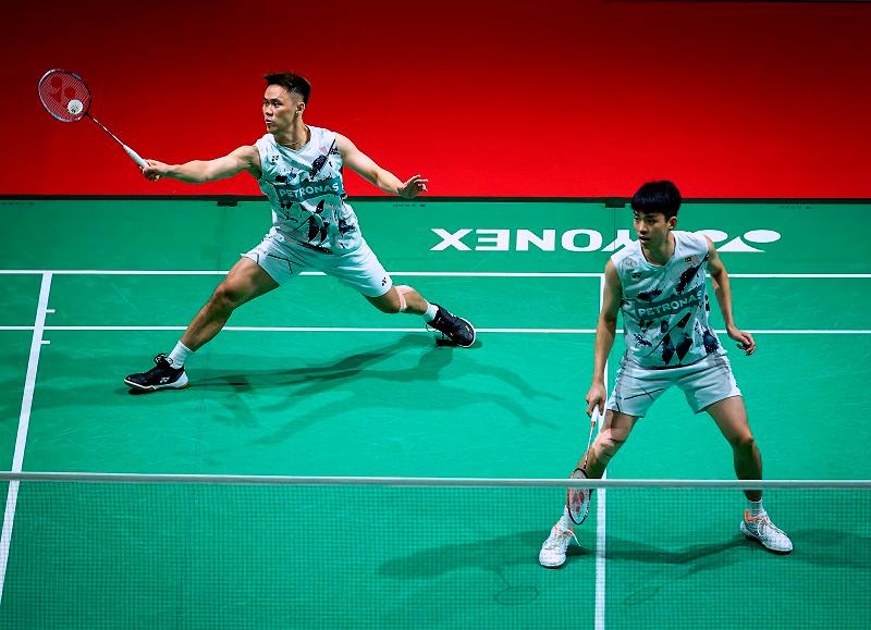 National’s mens double pair, Kai Wun Tee (L) and Man Wei Chong. - BERNAMApix