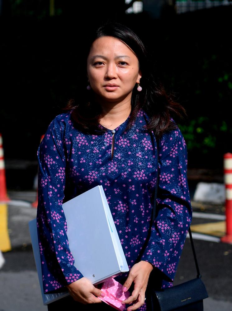 Segambut MP Hannah Yeoh arrived at Bukit Aman just before 10am today to record her statement to facilitate investigations over a social media post deemed seditious recently. — Bernama