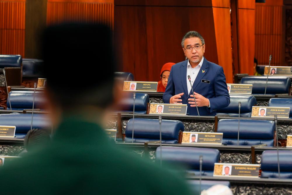 KUALA LUMPUR, June 8 -- Deputy Defense Minister Adly Zahari during a question and answer session at the Dewan Rakyat Conference at the Parliament Building today. BERNAMAPIX