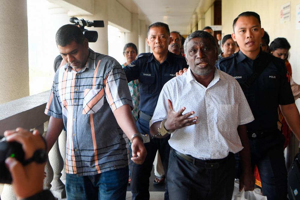 Malacca Green Technology Corporation CEO S. Chandru (L) pleaded not guilty in the Kuala Lumpur High Court today to three charges related to the LTTE terrorist group. - Bernama