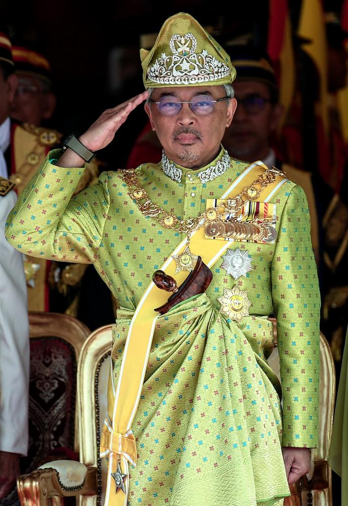 Yang di-Pertuan Agong Al-Sultan Abdullah Ri'ayatuddin Al-Mustafa Billah Shah. — Bernama