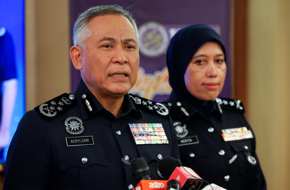 Inspector-General of Police Tan Sri Acryl Sani Abdullah Sani. BERNAMAPIX