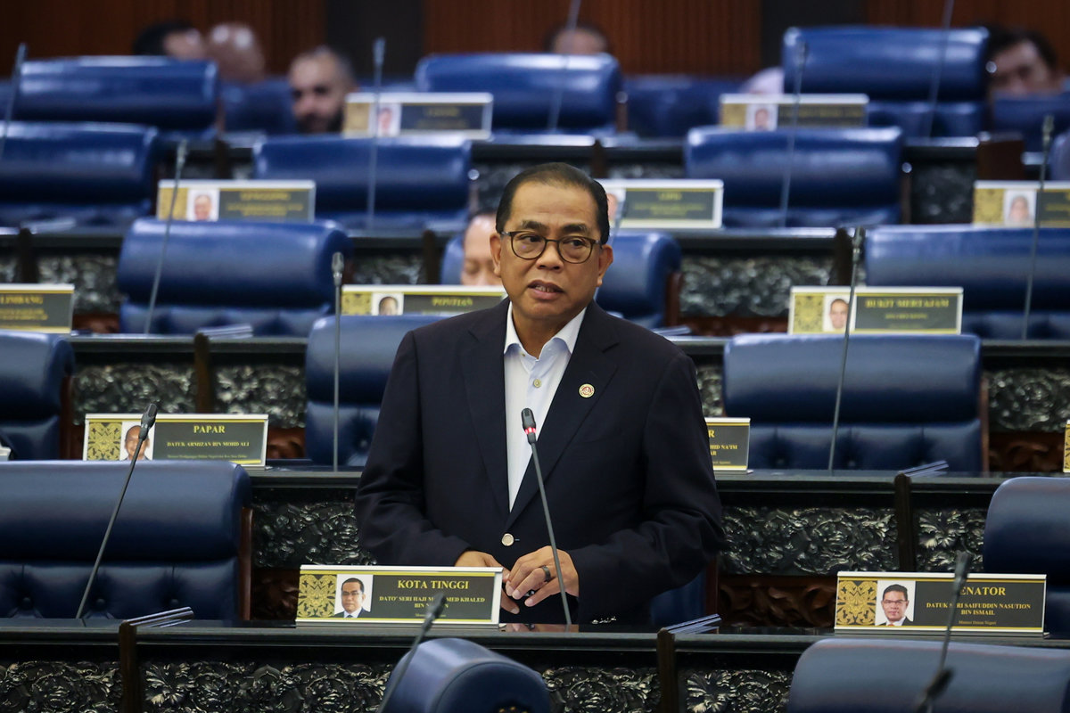 Defence Minister Datuk Seri Mohamed Khaled Nordin at the Parliament today. - BERNAMA