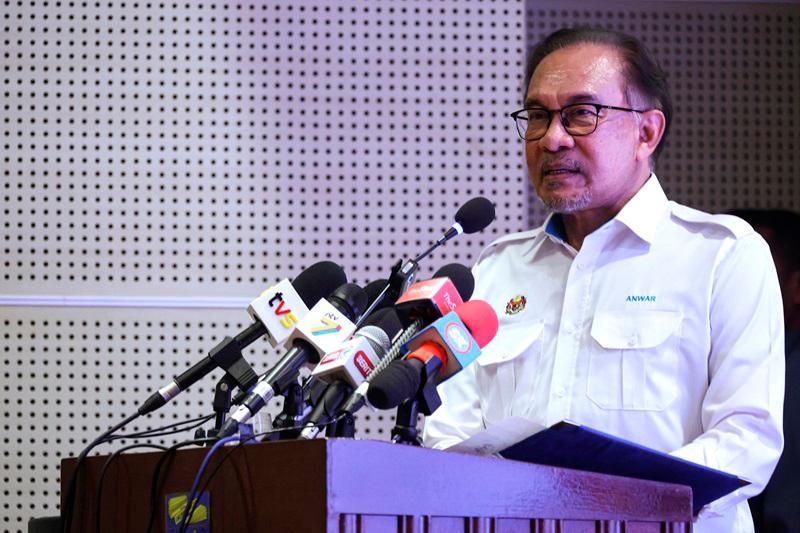 Perdana Menteri, Datuk Seri Anwar Ibrahim. - fotoBERNAMA