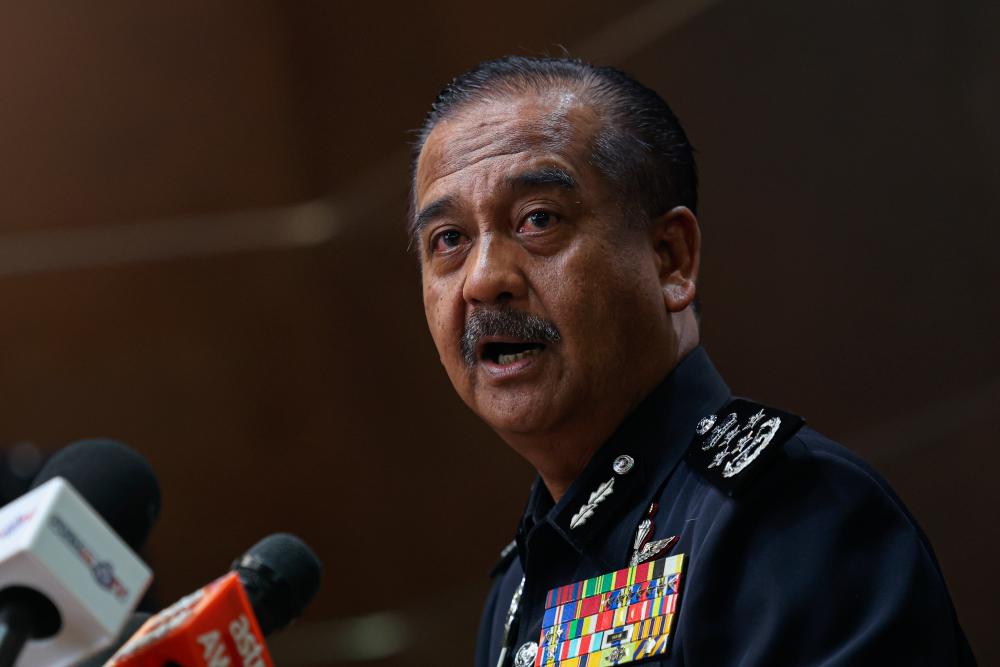 Inspector-general of police, Tan Sri Razarudin Husain. - BERNAMApix