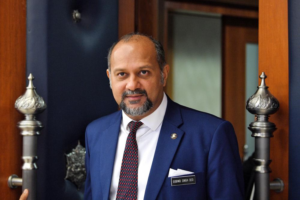 Communications and Multimedia Minister Gobind Singh Deo attends the House of Representatives Assembly at Parliament House, on Nov 28, 2018. — Bernama