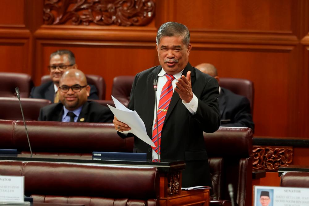 KUALA LUMPUR, March 27 -- Minister of Agriculture and Food Security Datuk Seri Mohamad Sabu during the conclusion of the National Assembly’s Royal Decree debate at the Parliament Building today. BERNAMAPIX