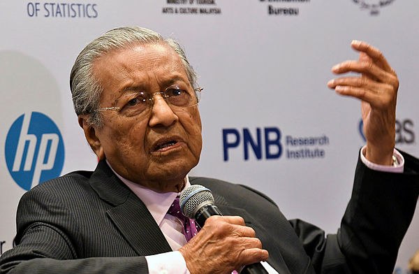 Filepix taken on Aug 18 shows Prime Minister Tun Dr Mahathir Mohamad at a press conference at the 62nd World Statistics Congress in Kuala Lumpur. — Bernama