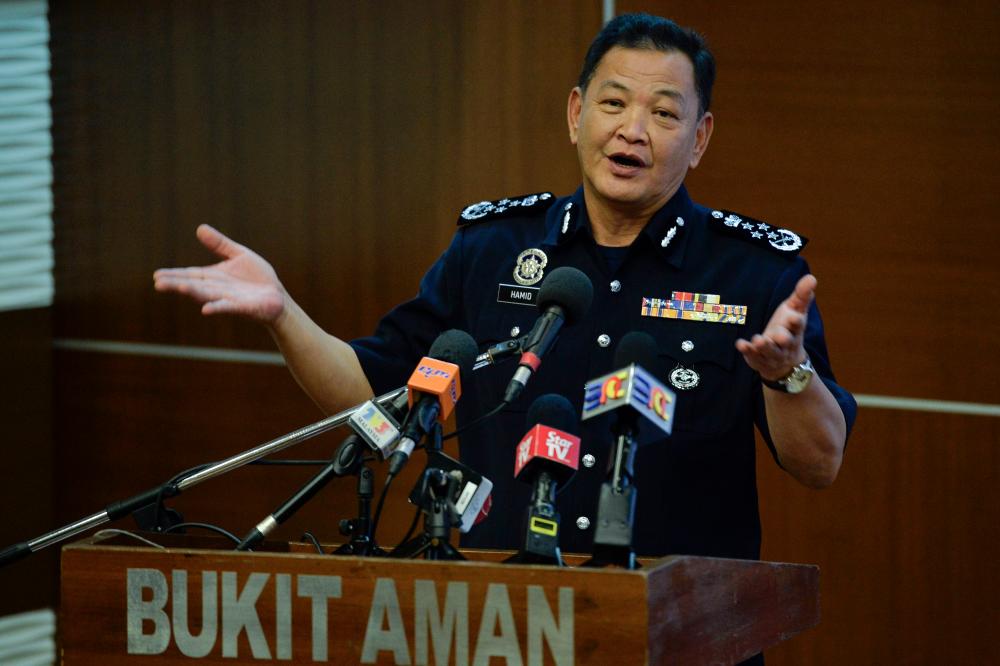 Inspector-General of Police (IGP) Datuk Seri Abdul Hamid Bador. — Bernama