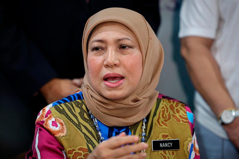 Women, Family, and Community Development Minister, Datuk Seri Nancy Shukri. - BERNAMApix