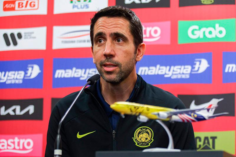 Harimau Malaya head coach, Pau Marti Vicente. - BERNAMApix