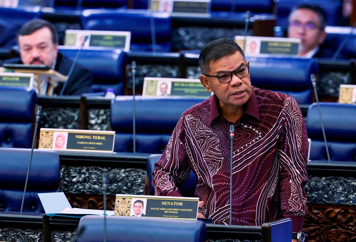 Home Minister Datuk Seri Saifuddin Nasution Ismail. - BERNAMA