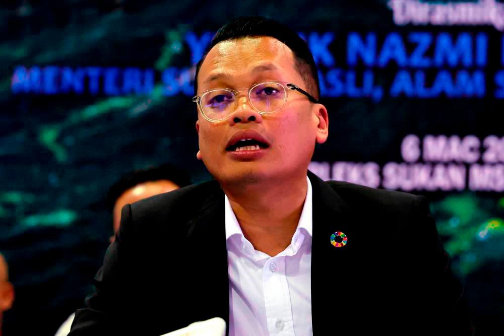 Natural Resources, Environment and Climate Change Minister Nik Nazmi Nik Ahmad. BERNAMAPIX