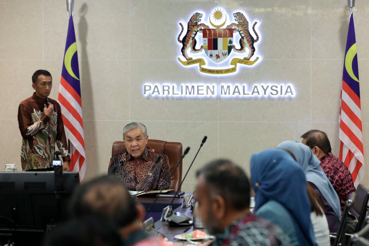 Deputy Prime Minister Datuk Seri Dr Ahmad Zahid Hamidi chairs the Rural Development Meeting No. 1/2025 at the Parliament building today. – BERNAMA