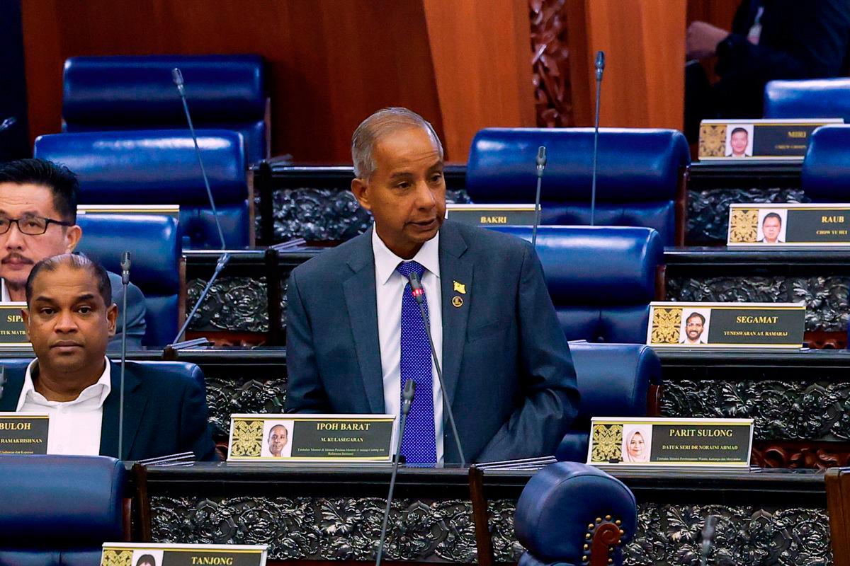 Deputy Minister in the Prime Minister’s Department M Kulasegaran. - BERNAMA