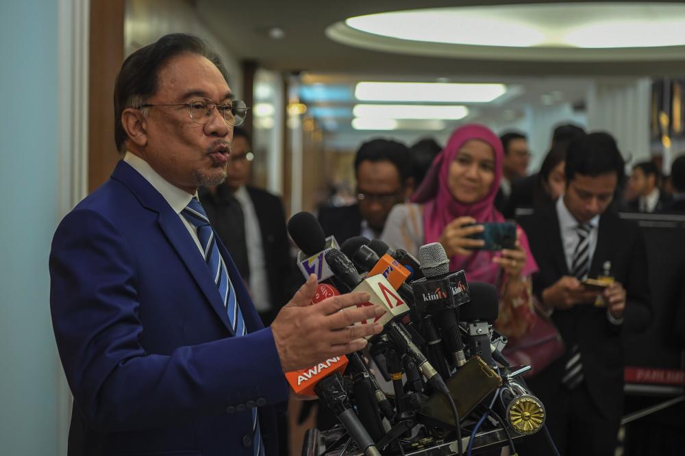 PKR President Datuk Seri Anwar Ibrahim. Picture from July 16, 2019. - Bernama