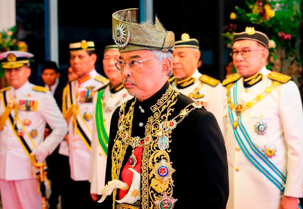 Yang di-Pertuan Agong Al-Sultan Abdullah Ri’ayatuddin Al-Mustafa Billah Shah. BERNAMAPIX