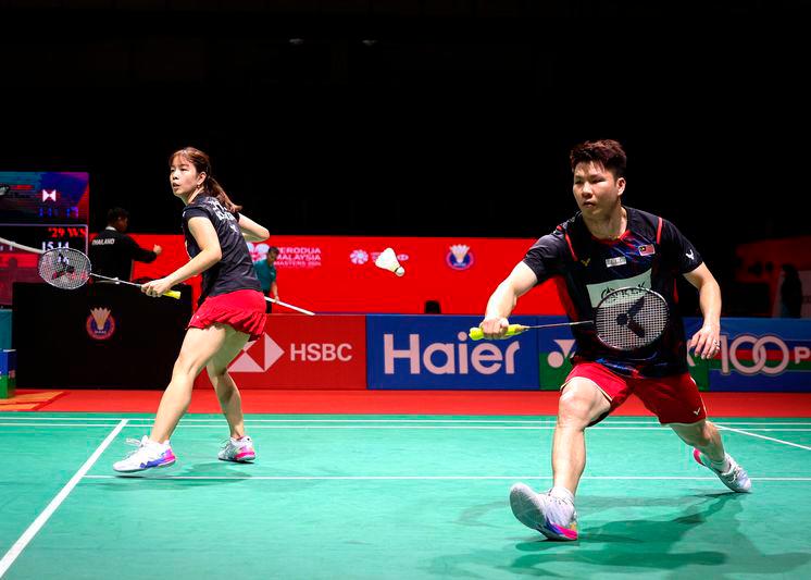 National mixed doubles Goh Soon Huat (right) and Shevon Lai - BERNAMApix