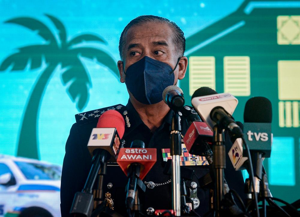 KUALA LUMPUR, April 26 - Deputy Inspector -General of Police Datuk Razarudin Husain spoke at a press conference after the Op Selamat 18/2022 Launching Ceremony in conjunction with Hari Raya Aidilfitri at Menara Telekom Malaysia (TM) today. BERNAMAPIX