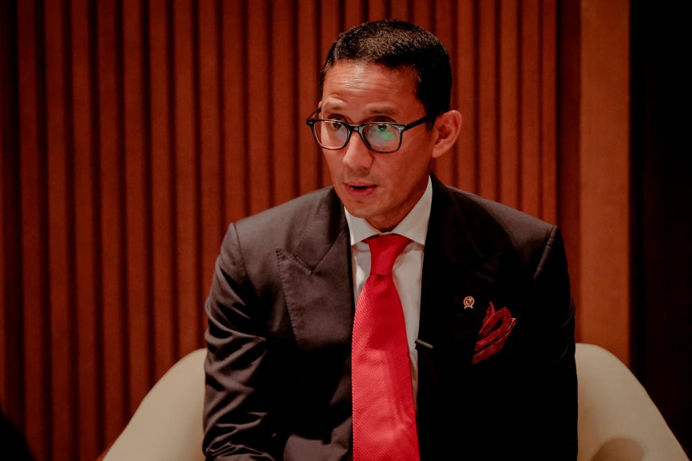 JOGYAKARTA, Feb 4 -- Indonesia’s Tourism and Creative Economy Minister, Sandiaga Uno in an interview with Bernama alongside the Asean Tourism Forum (ATF) 2023 held here from Feb 3-5. BERNAMAPIX