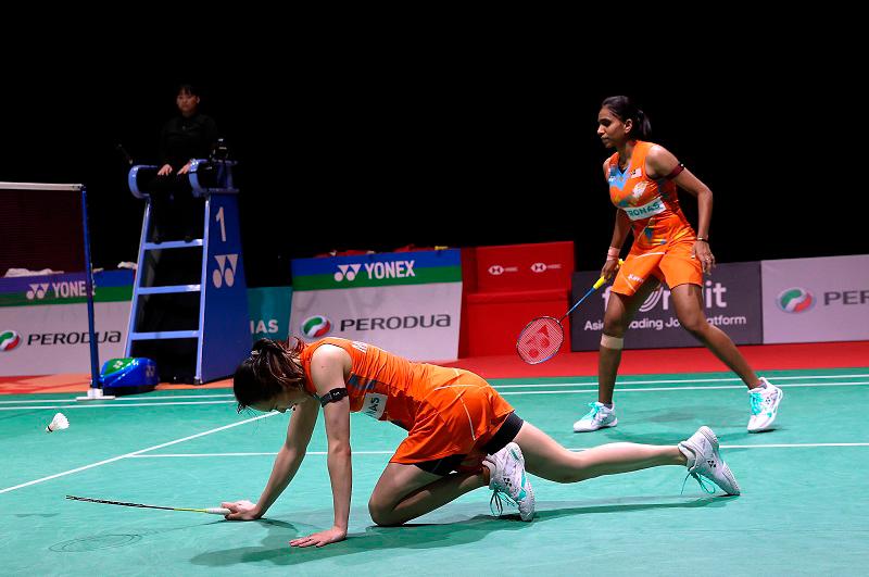 National women’s doubles pair, Pearly Tan (L) and M. Thinaah. - BERNAMApix