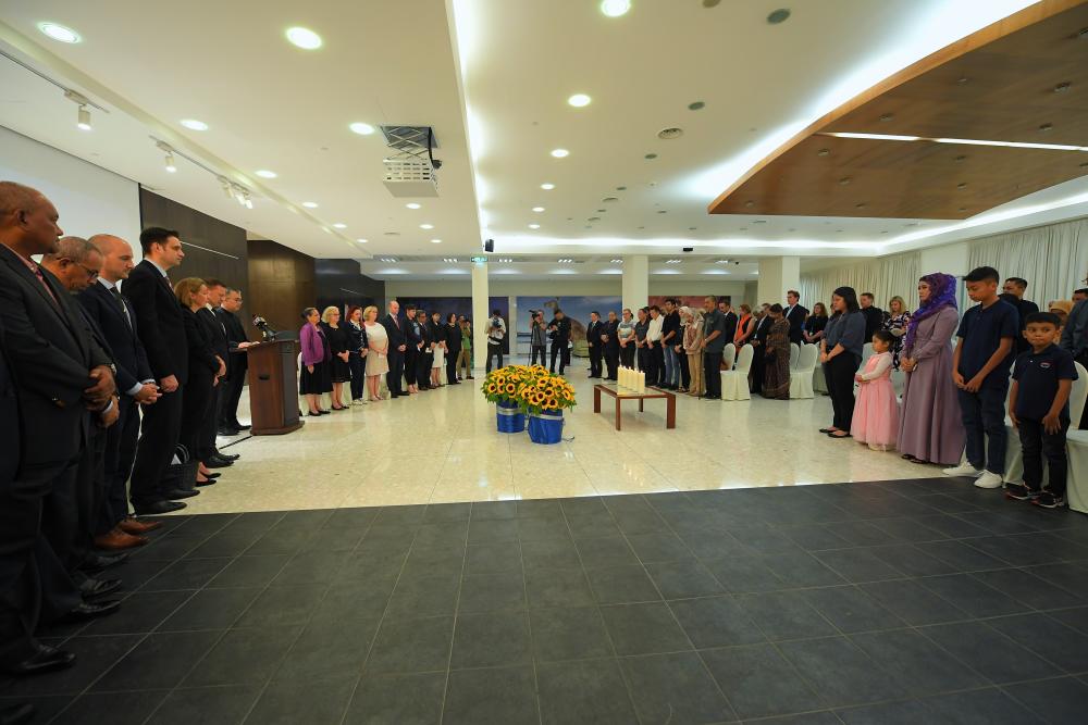 Next of kin, ambassadors from other grieving nations as well as representatives of the Malaysian government and Malaysia Airline have a moment of silence for the victims of Malaysia Airlines Flight MH17 who died over eastern Ukraine five years ago, at the Australian Embassy in Kuala Lumpur yesterday. - Bernama