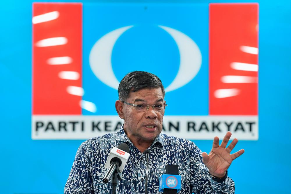 KUALA LUMPUR, March 16 -- The Secretary General of the People’s Justice Party (PKR), Datuk Seri Saifuddin Nasution spoke during a press conference at the PKR Headquarters today. BERNAMAPIX