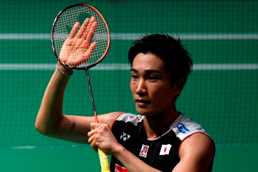 KUALA LUMPUR, Jan 11 2020 - Japanese badminton player Kento Momota defeated national player Lee Zii Jia in the semi -finals of the Perodua Badminton Masters Malaysia 2020 Championship at Axiata Arena Kuala Lumpur Sports City, Bukit Jalil. BERNAMAPIX