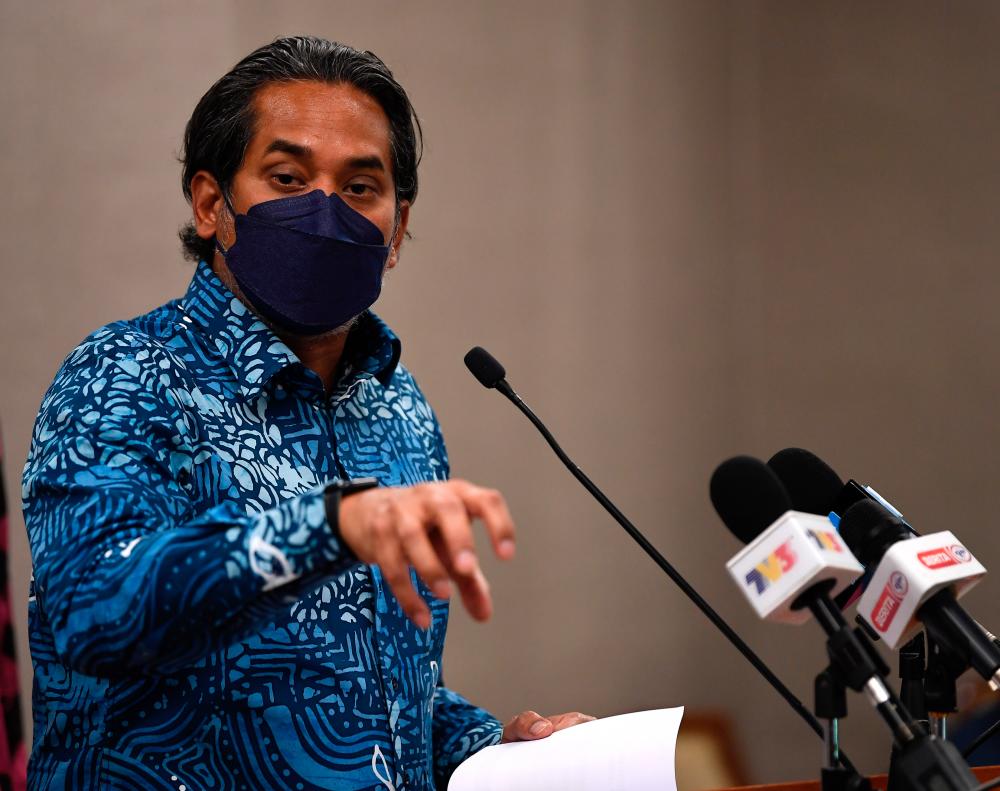 Health Minister Khairy Jamaluddin said closing them would be a step backward as the teenage vaccination rate was over 90 per cent. BERNAMApix
