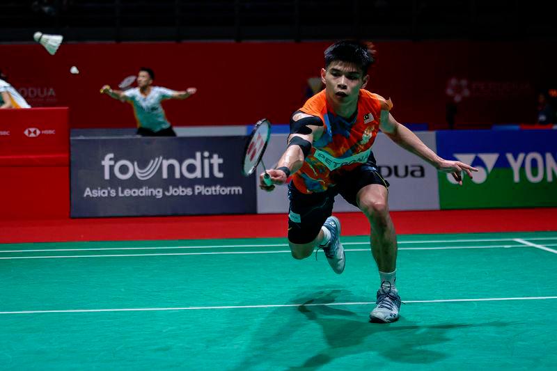 Pemain badminton perseorangan lelaki Leong Jun Hao - fotoBERNAMA