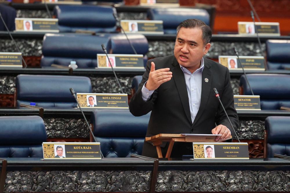 KUALA LUMPUR, March 8 -- Transport Minister Anthony Loke Siew Fook during the budget winding up session at the First Meeting of the Second Term of the 15th Parliament at the Parliament Building today. BERNAMAPIX