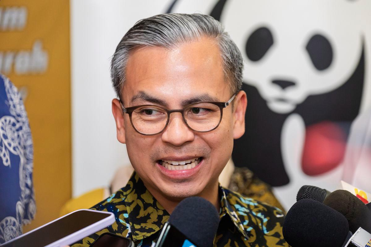 Communication Minister Datuk Fahmi Fadzil spoke at the launch of the Malaysia, JomPACT! campaign at the Institute of Teacher Education Malay Language Campus, Lembah Pantai today. – BERNAMA